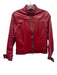 Roots Size S Red Leather Zip Snap Collar Moto Jacket Red / S