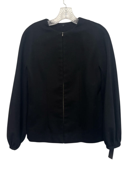 Marlowe Size 2 Black Wool Zipper gathered cuffs Belted Jacket Black / 2