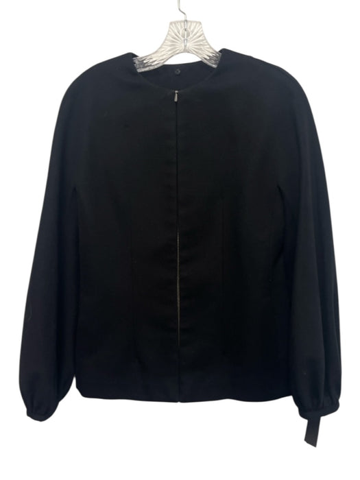 Marlowe Size 2 Black Wool Zipper gathered cuffs Belted Jacket Black / 2