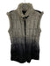 Jocelyn Size S Black & Gray Fur Ribbed Knit Gradient Zip Vest Black & Gray / S