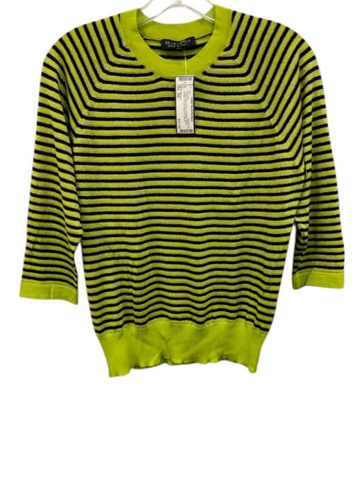 Marlowe Size XS Green, Black, Silver Cashmere Blend Metallic Thread Sweater Green, Black, Silver / XS