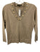 Marlowe Size S Beige Cashmere & Silk embellished neckline V Neck Sweater Beige / S
