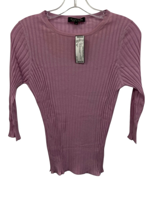 Marlowe Size XS Pink cashmere silk blend Ribbed Knit 3/4 Sleeve Sweater Pink / XS