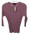 Marlowe Size XS Pink cashmere silk blend Ribbed Knit 3/4 Sleeve Sweater Pink / XS
