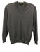 Marlowe Size XS Gray cashmere silk blend Perforated V Neck Sweater Gray / XS