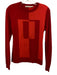 Jason Wu Size S Red Wool Geometric Crewneck Sweater Red / S