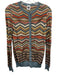 M Missoni Size 40 / s Blue, Orange, & Multi Wool Blend Knit Stripe Cardigan Blue, Orange, & Multi / 40 / s