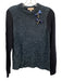 Tory Burch Size S Blue Wool Blend Dragon Fly Metalic Crewneck Sweater Blue / S