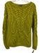 Halston Heritage Size S Chartereuse Wool Cable Knit Pullover Sweater Chartereuse / S
