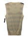 Carolina Herrera Size S Black & White Mix Wool Blend Stripe Sleeveless Knit Top Black & White Mix / S