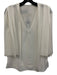 Kobi Halperin Size S Ivory Silk Silk Solid Beading Blouse Top Ivory / S