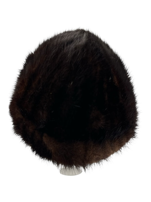 No Brand Brown Fur Mink Winter Hat Brown / No size