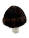 No Brand Brown Fur Mink Winter Hat Brown / No size