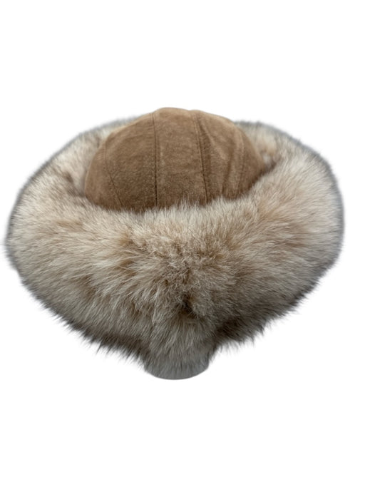 Aude Beige fur suede Winter Hat Beige / One Size