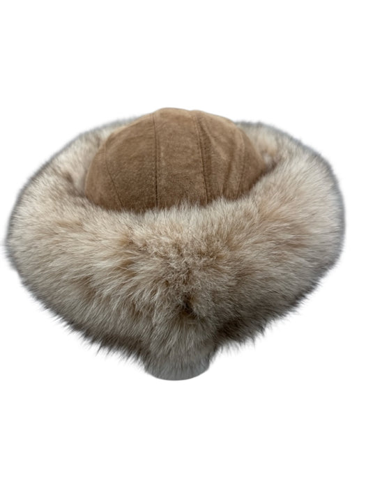 Aude Beige fur suede Winter Hat Beige / One Size