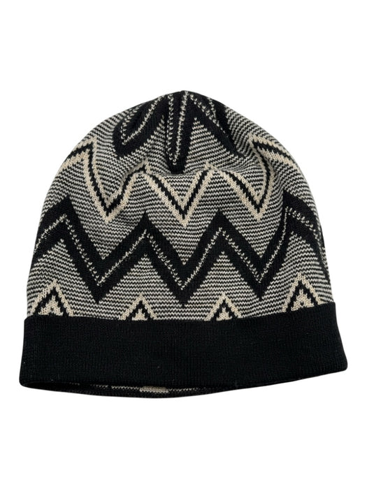Missoni black cream gold Wool Zig Zag Knit Hat black cream gold / One Size