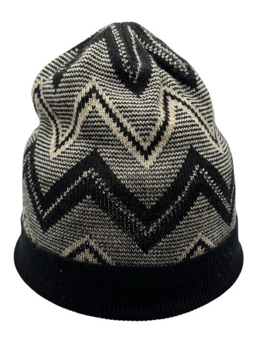 Missoni black cream gold Wool Zig Zag Knit Hat black cream gold / One Size