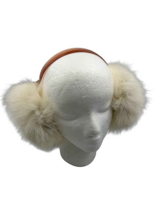 No Brand Cream Fox ear muff Hat Cream / One Size