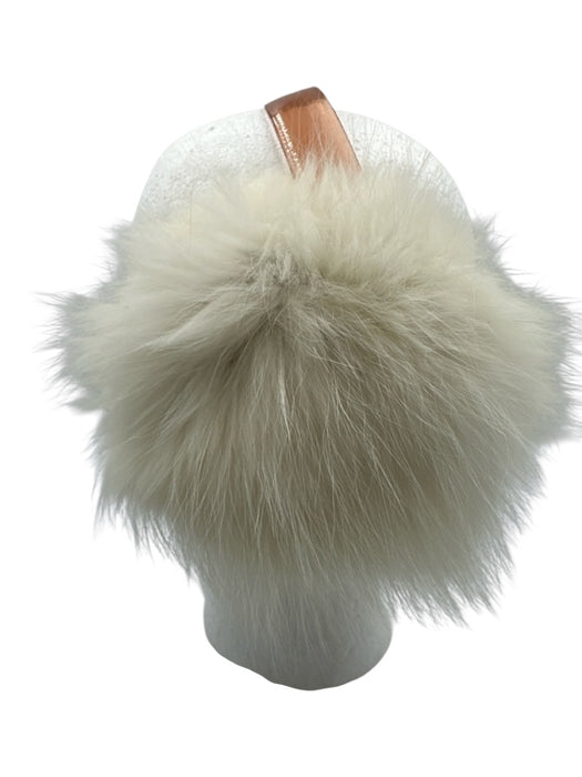 No Brand Cream Fox ear muff Hat Cream / One Size