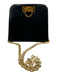 Ferragamo Black Leather Logo Vintage Chain Bag Black / Small