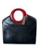 Dior Black Red Patent Leather Vintage Tote Bag Black Red / Large