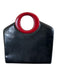 Dior Black Red Patent Leather Vintage Tote Bag Black Red / Large