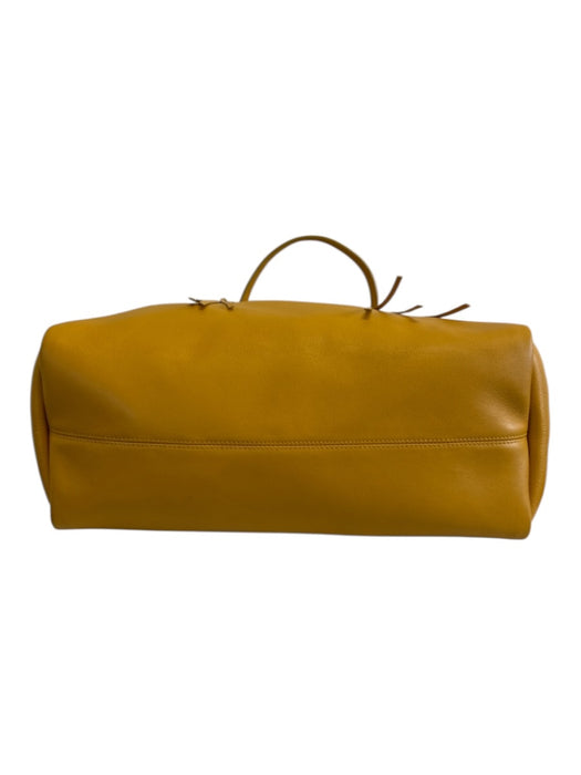 Lanvin Yellow Leather Fringe Tote Bag Yellow / Large