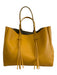 Lanvin Yellow Leather Fringe Tote Bag Yellow / Large