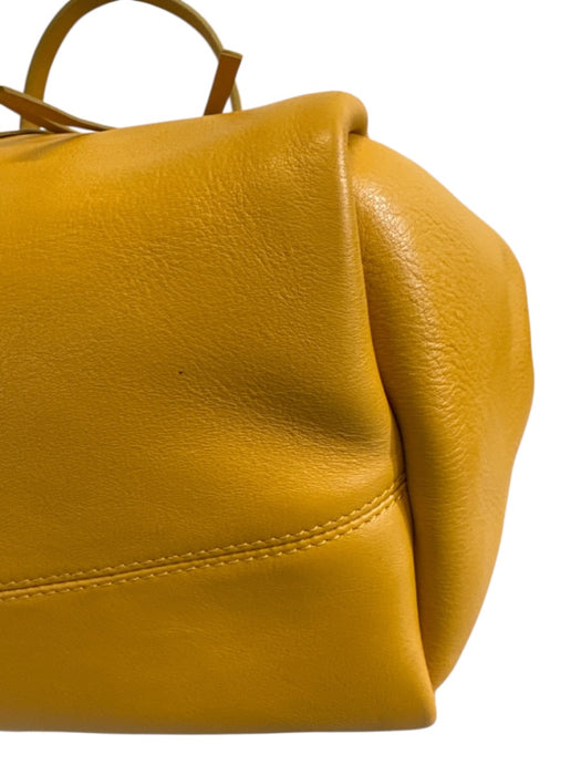 Lanvin Yellow Leather Fringe Tote Bag Yellow / Large