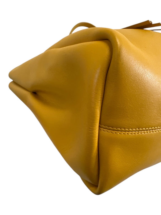 Lanvin Yellow Leather Fringe Tote Bag Yellow / Large