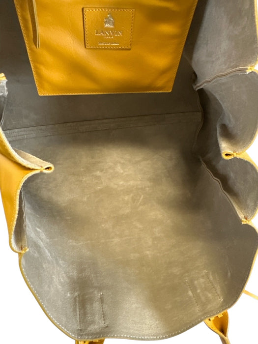 Lanvin Yellow Leather Fringe Tote Bag Yellow / Large