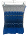 Missoni Blue, Navy, White Wool Blend Shimmer Chevron Fringe scarf Blue, Navy, White