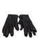 No Brand Dark Brown Leather & Wool Knit Whipstitch Split Seam Gloves Dark Brown
