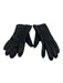 Burberry Black Leather Knit Stitch Detail Gloves Black