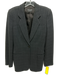 Giorgio Armani Size S Charcoal Gray Wool Blend One Button Soft Plaid Jacket Charcoal Gray / S