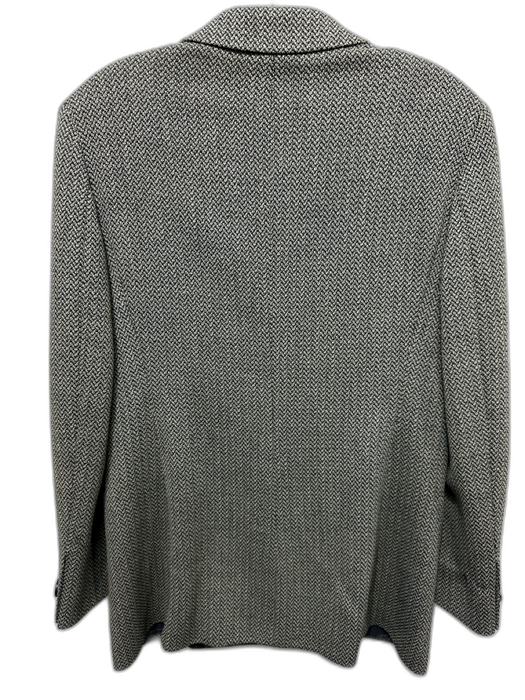 Max Mara Size 8 Black & Beige Wool Blend 3 Button Long Sleeve Blazer Jacket Black & Beige / 8