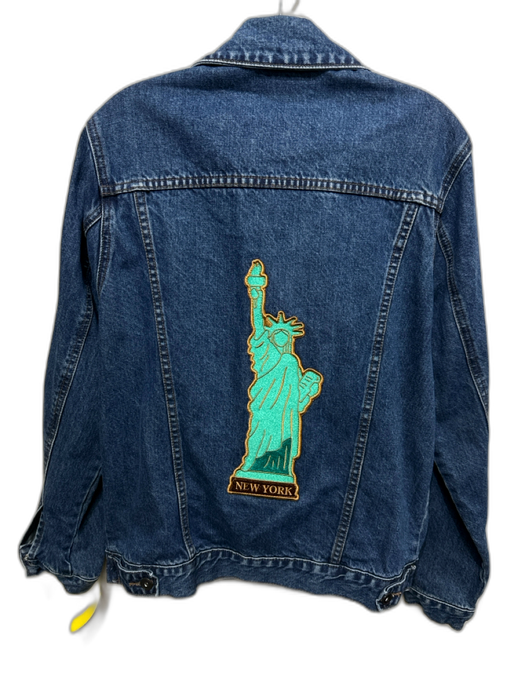 The Met Size S Blue & Green Cotton Denim Pockets Statue of Liberty Jacket Blue & Green / S