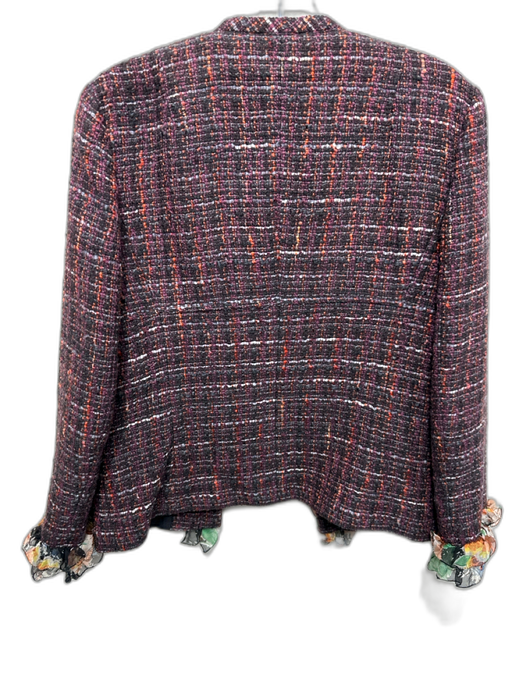 Dolce & Gabbana Size S / 42 Purple, Orange, Black Wool Blend Abstract Jacket Purple, Orange, Black / S / 42