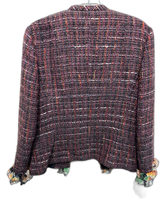 Dolce & Gabbana Size S / 42 Purple, Orange, Black Wool Blend Abstract Jacket Purple, Orange, Black / S / 42