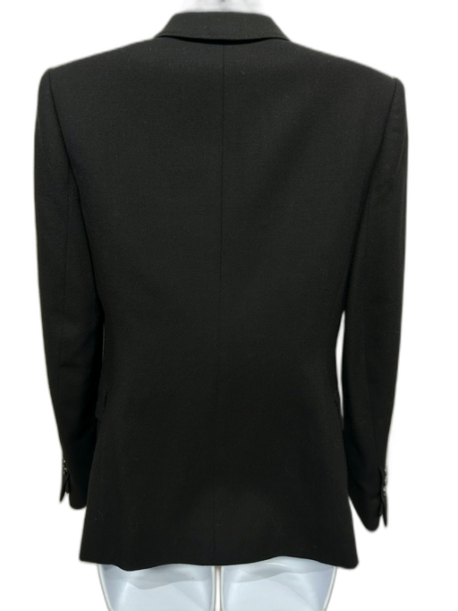 Yves Saint Laurent Size S / 36 Black Cashmere Long Sleeve Blazer Jacket Black / S / 36