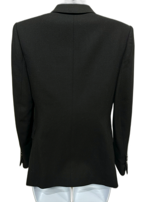 Yves Saint Laurent Size S / 36 Black Cashmere Long Sleeve Blazer Jacket Black / S / 36
