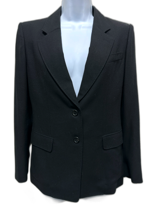 Yves Saint Laurent Size S / 36 Black Cashmere Long Sleeve Blazer Jacket Black / S / 36