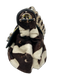 Christian Dior Dark Brown & Cream Print Cowhide Ponyhair Zebra Stripe Toggle Bag Dark Brown & Cream Print / S
