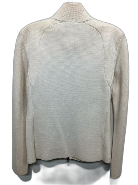 Prada Sport Size S / 42 Cream Wool Blend Zip Front Zip Pockets Jacket Cream / S / 42