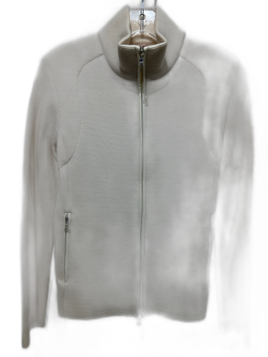 Prada Sport Size S / 42 Cream Wool Blend Zip Front Zip Pockets Jacket Cream / S / 42