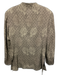 Giorgio Armani Size 4 / 38 Brown & Taupe Acetate Floral Abstract Blazer Jacket Brown & Taupe / 4 / 38