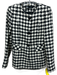 Zara Size S Black & White Print Houndstooth Long Sleeve Jacket Black & White Print / S