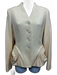 Christian Dior Size 4 Cream Virgin Wool Button Down Pintuck Application Jacket Cream / 4
