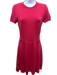 Red Valentino Size S Pink Virgin Wool Bow Waist Detail Short Sleeve Dress Pink / S