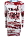 Jean Paul Gaultier Size XS White, Pink, Black Polyamide Wide Neck Abstract Dress White, Pink, Black / XS
